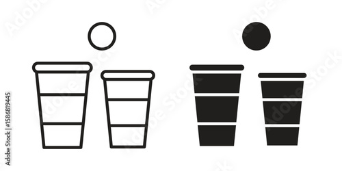 Beer pong icon symbol concept. Icons for web and mobile.