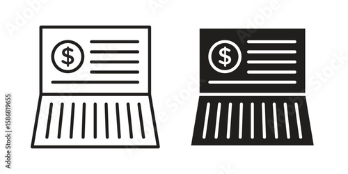 Bankbook icon symbol concept. Icons for web and mobile.
