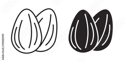Almond icon symbol concept. Icons for web and mobile.