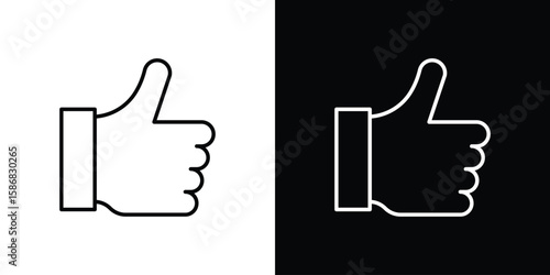 Thumb up icon for Apps. Icon Design Template.
