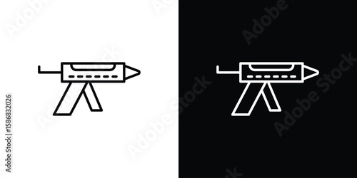 Sealants gun icon for Apps. Icon Design Template.