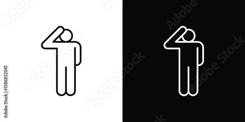 Salute icon for Apps. Icon Design Template.