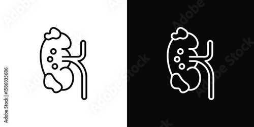 Kidney disease icon for Apps. Icon Design Template.