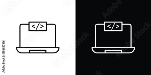 Front end icon for Apps. Icon Design Template.