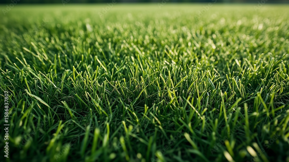 Fototapeta premium Close-up of Lush Green Grass Blades in Sunlight,grass,plant