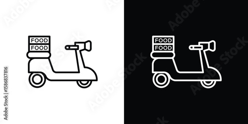 Food delivery icon for Apps. Icon Design Template.