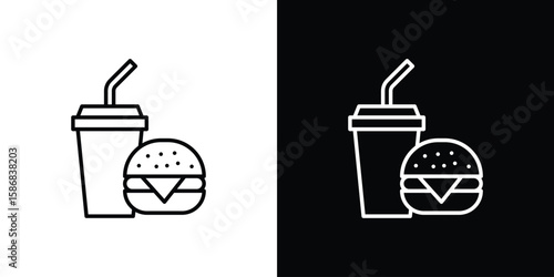 Fast food icon for Apps. Icon Design Template.