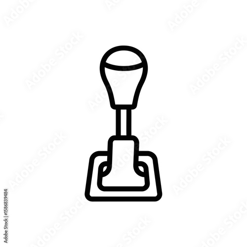 Gear Shift Icon Design on a Minimalist Background  