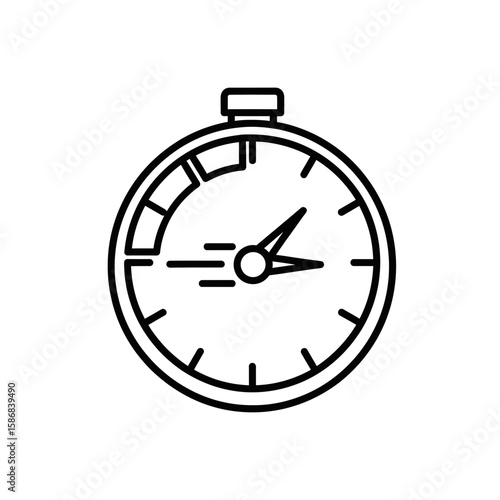 Stopwatch icon representing speed and time measurement  