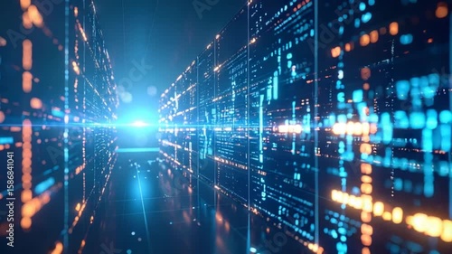 Wallpaper Mural Abstract digital tunnel visualization Torontodigital.ca