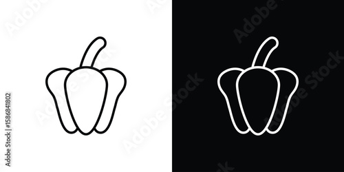 Capsicum icon for Apps. Icon Design Template.