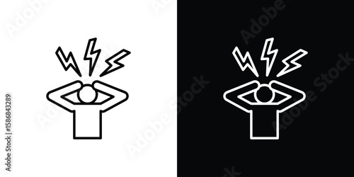 Anxiety icon for Apps. Icon Design Template.