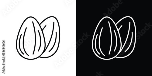 Almond icon for Apps. Icon Design Template.