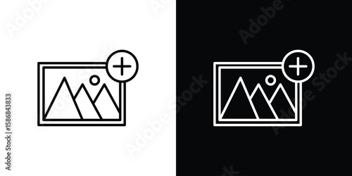 Add photos icon for Apps. Icon Design Template.