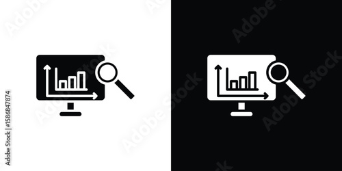 Data Analysing icon symbol sign, vector, eps 10