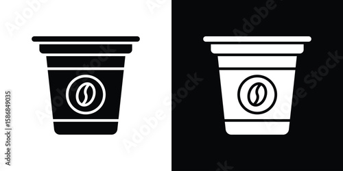 Coffee capsule icon symbol sign, vector, eps 10