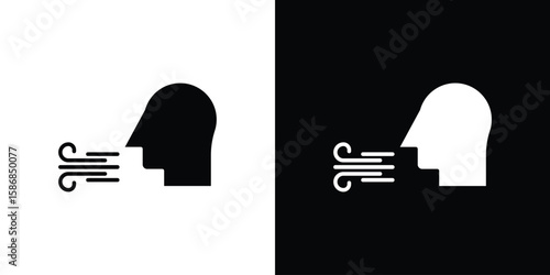 Breath icon symbol sign, vector, eps 10