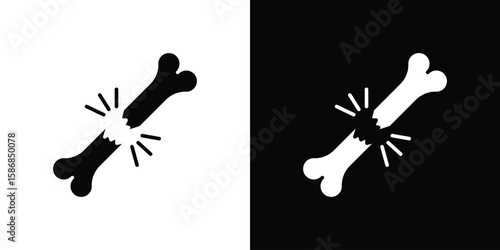 Broken bone icon symbol sign, vector, eps 10