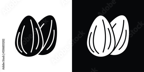 Almond icon symbol sign, vector, eps 10