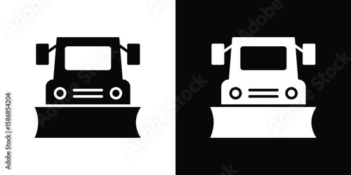 Snowplow icon symbol sign, vector, eps 10