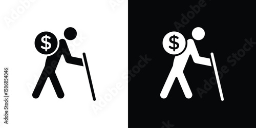 Retirement icon symbol sign, vector, eps 10