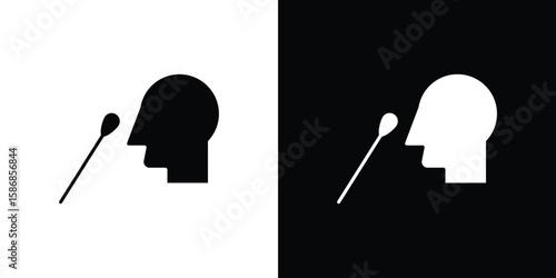 Nasal swab icon symbol sign, vector, eps 10