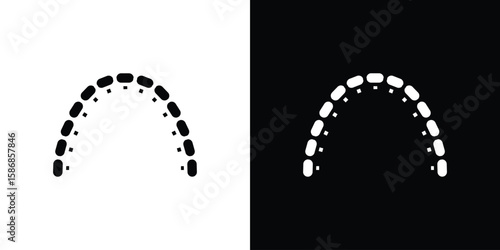 Lingual braces icon symbol sign, vector, eps 10