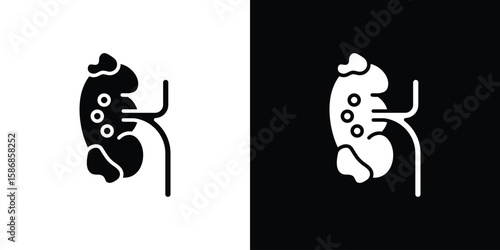 Kidney disease icon symbol sign, vector, eps 10