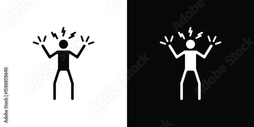 Irritated human icon symbol sign, vector, eps 10