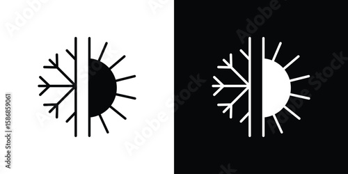 Hot and cold icon symbol sign, vector, eps 10