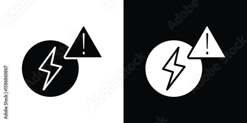 Electric Problem icon symbol sign, vector, eps 10