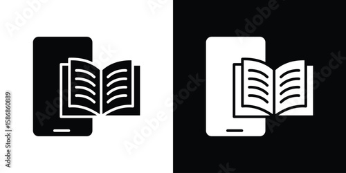 Ebook icon symbol sign, vector, eps 10