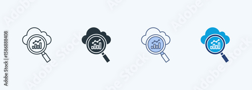 Cloud Analytics Multiple Style Icon Collection