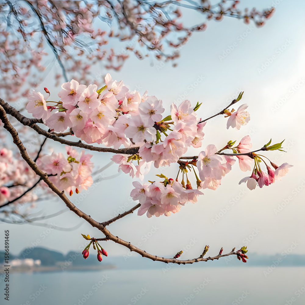 Fototapeta premium pink cherry blossom