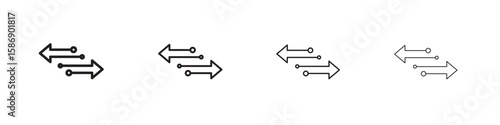 Transfer icon simple black vectors pack. Design infographic element
