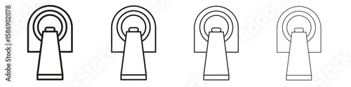 Tomography icon simple black vectors pack. Design infographic element
