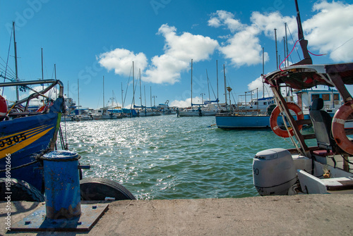 Fishing pier in the Mediterranean Sea