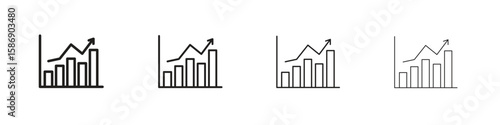 Stagflation icon simple black vectors pack. Design infographic element