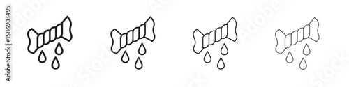 Squeeze icon simple black vectors pack. Design infographic element