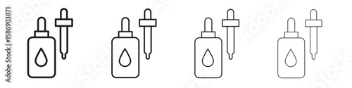 Serum icon simple black vectors pack. Design infographic element