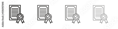 License icon simple black vectors pack. Design infographic element