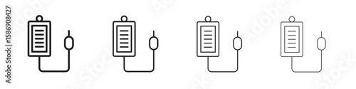Intravenous icon simple black vectors pack. Design infographic element