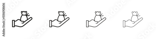 Inheritance law icon simple black vectors pack. Design infographic element