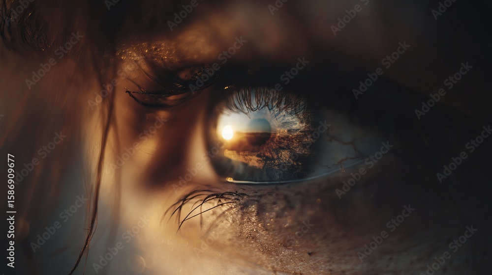 Naklejka premium Iris reflection