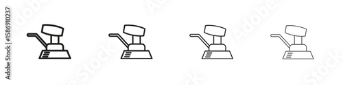 Floor sanding machine icon simple black vectors pack. Design infographic element