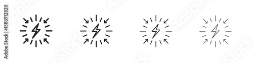 Conflict icon simple black vectors pack. Design infographic element