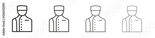 Concierge icon simple black vectors pack. Design infographic element