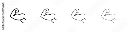 Arm icon simple black vectors pack. Design infographic element