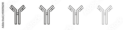 Antibody icon simple black vectors pack. Design infographic element