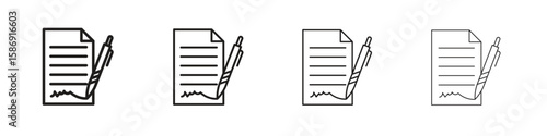 Agreement icon simple black vectors pack. Design infographic element